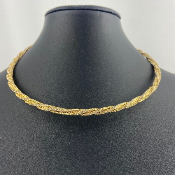 Choker Rígida Strass Torcidos