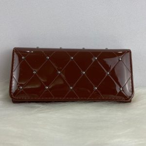 Carteira Trabalhada Com Bolinha Ródio Negro Envernizada
