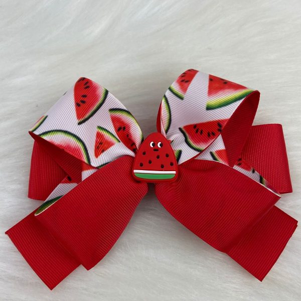 Presilha Laço de Melancia Vermelho