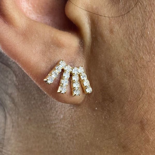 Brinco EarCuff Dourado Cravejado - Imagem 2