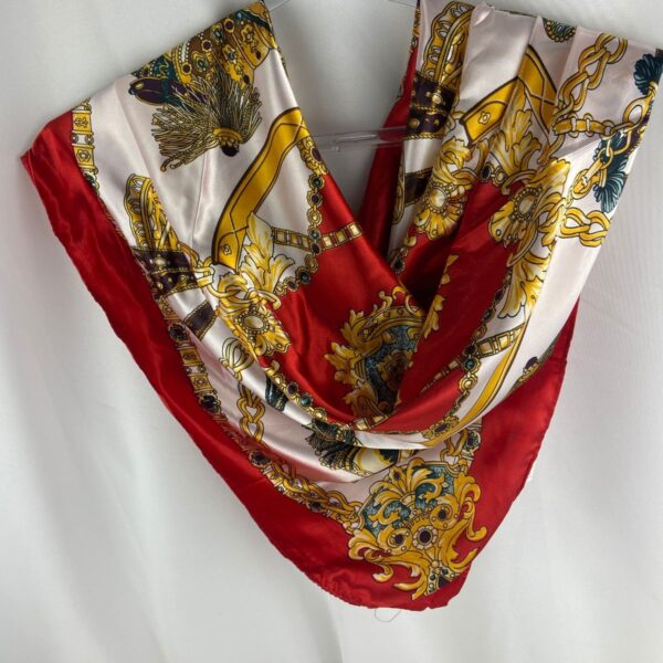 Lenço De Seda Grande Estampado