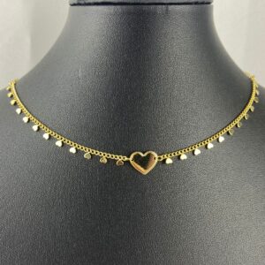 Choker Placas de Corações