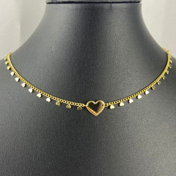 Choker Placas de Corações