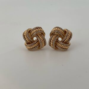 Brinco Entrelaçado Cravejado