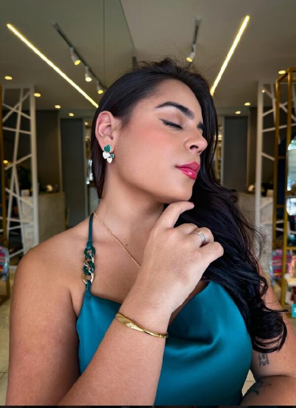 Bracelete Dourado Ponto De Luz