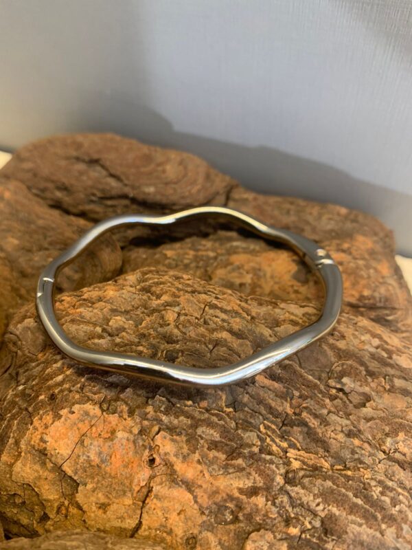 Bracelete ondulado prata - Imagem 2