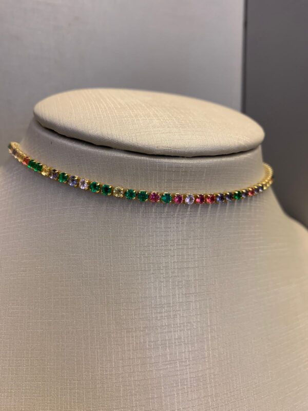 CHOKER RIVIERA - CRAVEJADO COLORIDO