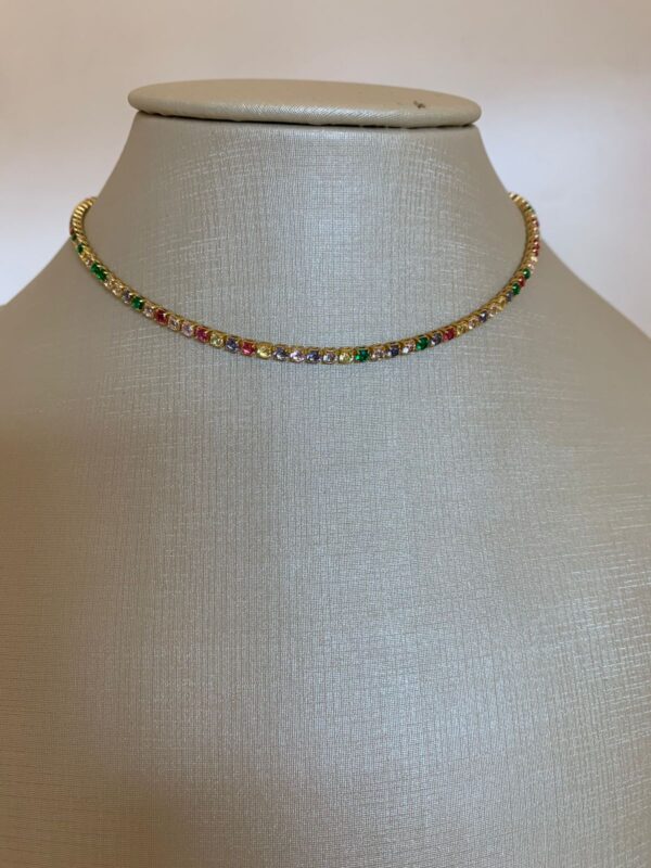 CHOKER RIVIERA - CRAVEJADO COLORIDO - Imagem 3