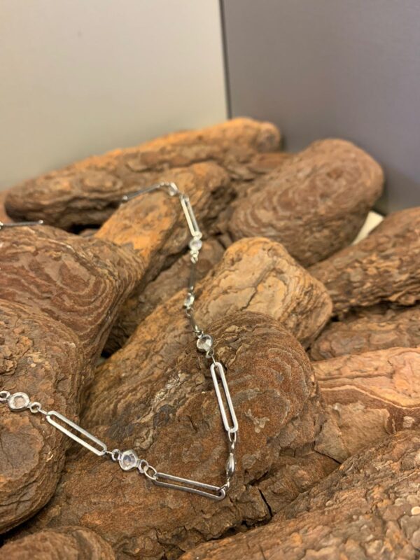 CHOKER PRATA COM FORMATOS RETANGULARES - Imagem 2