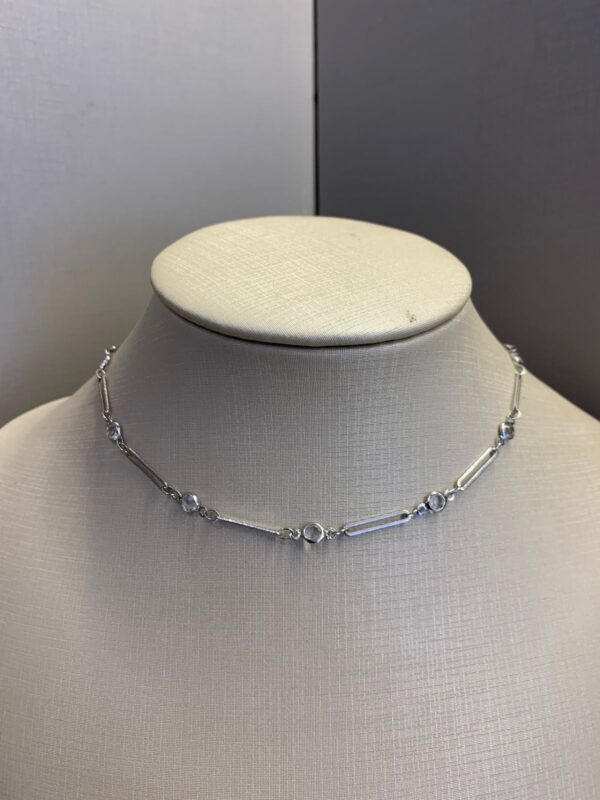CHOKER PRATA COM FORMATOS RETANGULARES - Imagem 3
