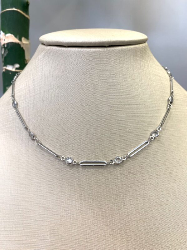 CHOKER PRATA COM FORMATOS RETANGULARES - Imagem 4