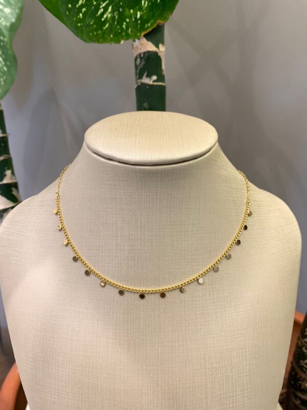 CHOKER COM PINGENTES DE ESFERAS - DOURADO